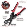 thumbnail image 2 of Performance Tool W7554 Double Hinged Hole Punch Tool with 6 Punch Sizes and Adjustable Tension for Belts, Upholstery, and More, 2 of 10