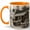 Orange, variant on Paris Bookshop 11oz Ceramic Mug, French Book Lover Coffee Cup, Cozy Street Cafe Library Gift