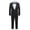 Black on Black, variant on Men’s Premium Modern Fit Black on Black Peak Lapel One Button Tuxedos