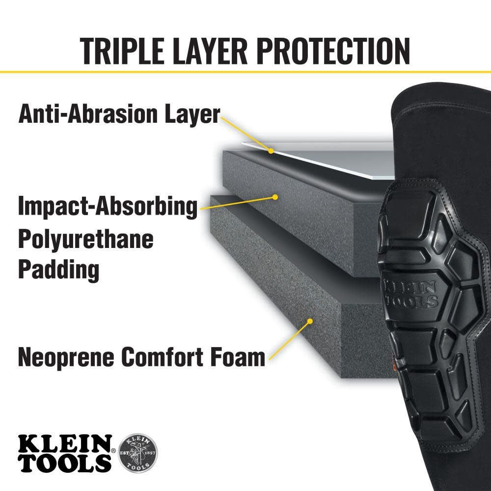 Klein Tools Knee Pad Sleeves Heavy Duty S/m