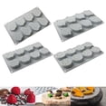 thumbnail image 4 of 8-Cavity Silicone Baking Mold - Non-Stick Cake Pan for Muffins Cupcakes Soap - Flexible Baking Tray - Apple, 4 of 7