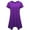 STU009_PURPLE, variant on SSOULM INCH & FIT Women's Round Neck Short Sleeve Asymmetrical Hem Tunic Top. Made in U.S.A