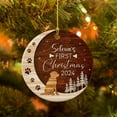thumbnail image 3 of Personalized Dog's First Christmas Ceramic Ornament 2025, Baby 1st Xmas Gift, Customized Name Paw Print Tree Ornament for Men Women Dog Lovers, 3 of 6