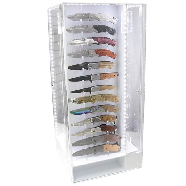 Shelter Display3 360 Rotating 4 Face Defender Knife Display Case 52 Piece