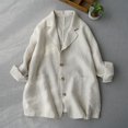 thumbnail image 2 of Baberdicy Women's Linen Blazer Jacket Lightweight Linen Suit Jacket for Women - Casual Long Sleeve Open Front Blazer - Spring Summer Office Coat (S-XXL) (Beige | L), 2 of 6