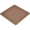 Norsk Interlocking Foam Floor Mat 4- Pack plus BONUS Pack Value Bundle, Brown