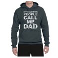 thumbnail image 2 of My Favorite People Call Me Dad Family Husband Daddy Granpa Fathers Day Gift | Mens Father's Day Hooded Sweatshirt Graphic Hoodie, Charcoal, Large, 2 of 4