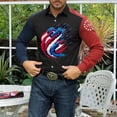 thumbnail image 3 of 250 Anniversary USA Mens Buttons Down Shirt Long Sleeve 4th of July Shirts Casual Patriotic Usa Flag Graphic Lapel Soft Tops, 3 of 4