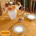 thumbnail image 5 of Thanksgiving Tablecloth Jacquard Heavy Duty & Spill Proof Table Cloth with Autumn Leaves, Washable Table Cover for Fall Harvest Holidays 60" x 102" Amber, 5 of 7