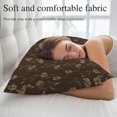 thumbnail image 5 of Brown Floral Pillow Covers, Linen Long Throw Pillow Case, Vintage Spring Botanical Flowers Holiday Pillow Protector Decorative Cushion Cover for Living Room/Bedroom 16" x 24", 5 of 8