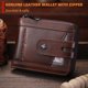 thumbnail image 2 of Cartera BULLCAPTAIN de piel auténtica con bloqueo RFID T23, color café, 2 of 6