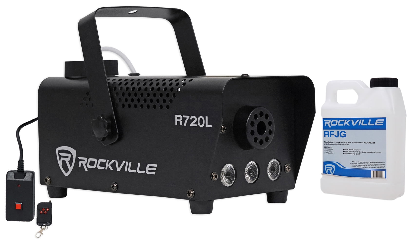 Rockville R720L Fog/Smoke Machine+Remote+Multi Color LED Built In