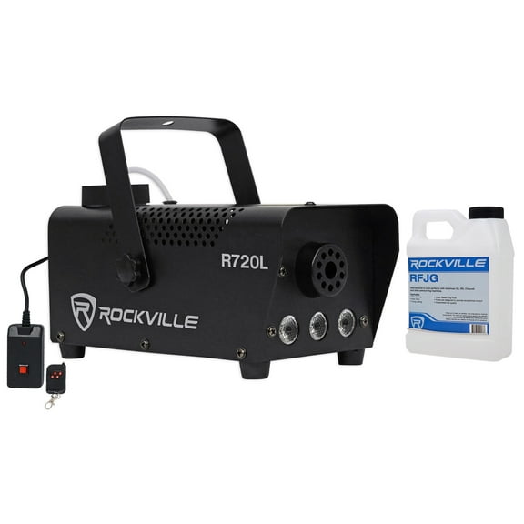 Rockville R720L Fog/Smoke Machine Remote Multi Color LED Built In! Gallon Fluid