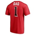 thumbnail image 3 of Men's Red Chicago Bulls Number One Dad T-Shirt, 3 of 3