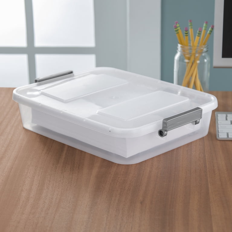 Sterilite 6.2 Qt. Modular Latch Box, Clear Plastic Storage Box