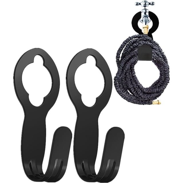 Gancho para soporte de manguera de jardín, paquete de 2 perchas de manguera de Metal para manguera expandible de 50 pies y 25 pies, ganchos para tubos de aspersores hortícolas