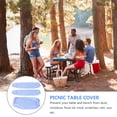 thumbnail image 3 of BRIGHTFUFU 1Set Waterproof Picnic Table Cover with Bench Covers PVC Flannel Outdoor Camping Tablecloth, 3 of 5