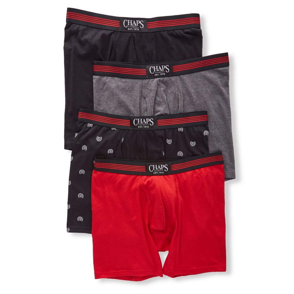 Chaps Men's Chaps CUBBP4 Essential Breathable Boxer Brief With Fly