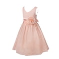 thumbnail image 2 of Sxiwei Kids Flower Girls Floral Rose V-neck Chiffon Wedding Bridesmaid Party Dress Ball Gown Prom Coral Pink 10, 2 of 7