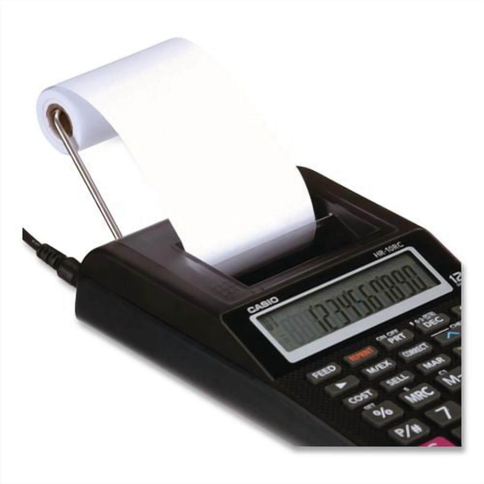 Hr-10rc Handheld Portable Printing Calculator, Black Print, 1.6 Lines/sec | Bundle of 2