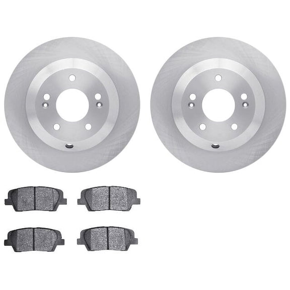 Rear Brake Pad and Rotor Kit - Compatible with 2015 - 2020 Kia Sorento - Dynamic Friction