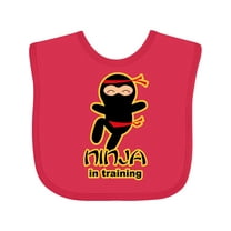 Inktastic Ninja in Training Boys or Girls Baby Bib