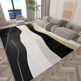 thumbnail image 2 of Washable Area Rug 8x10 ft Simple Abstract Lines 3D Print Area Rug for Living Room Bedroom Kids Room Home Decor Carpet, Indoor Non-Slip Floor Rug Mat, Low Pile Rugs, 2 of 7