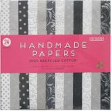 Colorbok Homemade White and Black Cardstock Pad 12'X12' -24 Pieces