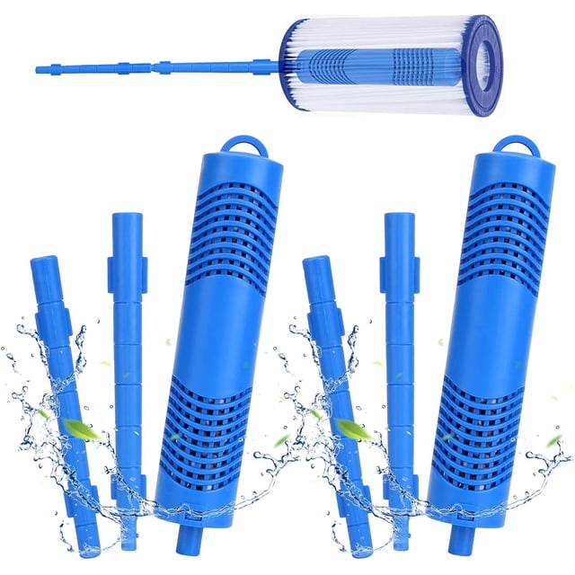 El filtro de spa dura 4 meses Cartucho Cartuchos de filtro de piscina Piezas minerales para spa y jacuzzi Cartucho de filtro de piscina y spa Cartucho de spa Filtro de piscina en barra, 2 piezas (azul