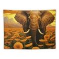 thumbnail image 5 of Chilfamy Wild Elephant Kids Tapestry,Sunflowers Sunset Romantic Wall Tapestries,Boys Men Room Decor,Wildlife Animals Rustic Nature Wall Hanging,Grey Yellow Retro Home Wall Decor 60x50inch, 5 of 6