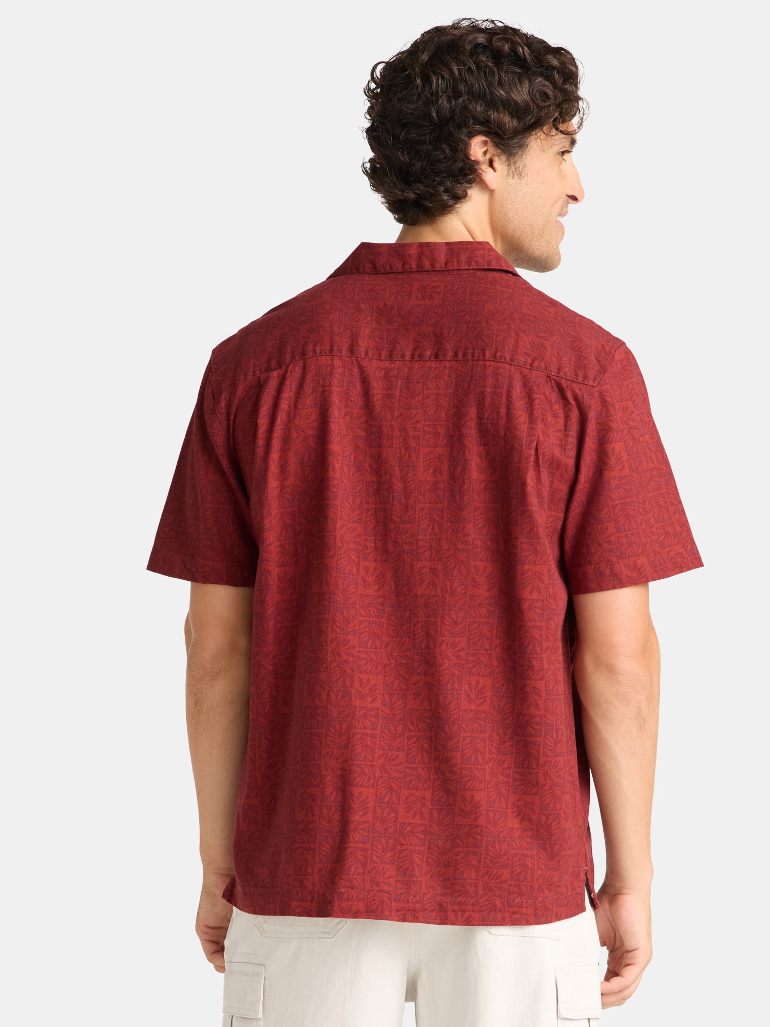 George Men's Linen-Blend Shirt, Sizes S-3XL