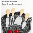 thumbnail image 4 of Juego De Cuchillos Para Queso De Acero Inoxidable, 4 Piezas Marron/Plata, 4 of 5