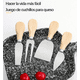 thumbnail image 4 of Juego De Cuchillos Para Queso De Acero Inoxidable, 4 Piezas Marron/Plata, 4 of 5