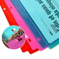 thumbnail image 6 of Binders, Plastic Poly Envelopes, Colorful Clear 3-Ring Binders, Letter Size, Snap Pockets with Labels, for School Home Office/7PCS, 6 of 9