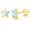 A-14K Gold Plated-White Opal, variant on Gold Star Earrings, Hypoallergenic Fire Opal Stud Earrings For Women S925 Sterling Sliver Little Small Tiny Cute Earring Jewelry Gifts for Sensitive Ears