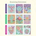 thumbnail image 3 of Lifelines FlowArt Mini Activity Pads, 3-Pack, Guided Dot-by-Letter Art Meditations, 5 Double-Sided Markers & 60 Scenes, Coloring Books for Tweens, Adults & Seniors, 3 of 6