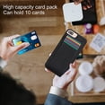 thumbnail image 3 of for iPhone 7 Plus/8 Plus 2 In 1 Detachable Magnetic Card Slots Back Case, PU Leather RFID Blocking Kickstand Fashion Shockproof Protective Phone Case Cover for iPhone 7 Plus/8 Plus, Black, 3 of 10