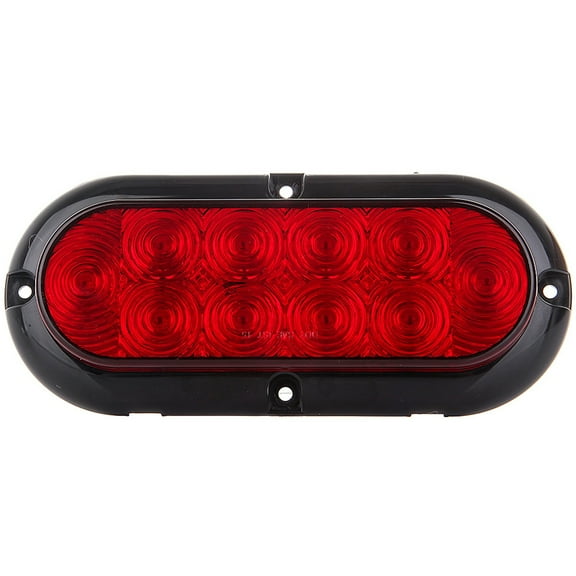 ECCPP 6" 10 Led Oval Trailer Tail Lights For Chevy Silverado 3500 2001-2007 2013 For Chevy Silverado 3500 Classic 2007 For Chevy Silverado 3500 2007-2016(Red Len Red Light Total 1)