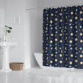 thumbnail image 2 of Dark Blue Sun Moon Star Eye Planet Pattern Shower Curtain 72"x72" ,Bathroom Decorative Shower Curtains Set with 12 Hooks,Modern Waterproof Washable Shower Curtain, 2 of 6