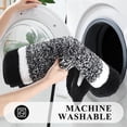 thumbnail image 5 of Findosom 4pcs Bathroom Rugs Set with U-Shaped Mat, Non Slip, Quick Drying, Ultra Soft and Water Absorbent Bath Rug Mat Carpet Machine Washable 18"x26"+20"x32"+U 20"x24"+19"x21" Black, 5 of 8