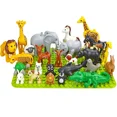 thumbnail image 5 of Bloques de construcción de animales de granja de gran tamaño, partículas de zoológico, peces, perros, ciervos, leones, ballenas, dinosaurios, compatibles con Duploes, ladrillos de gran tamaño, juguete, 5 of 5