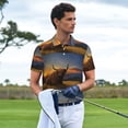 thumbnail image 2 of Kdxio Yak Print Men's Short Sleeve Polo Shirt,Midweight Men's Shirt, 2 of 6
