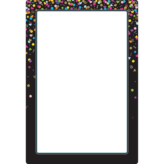 Ashley Productions Smart Poly Black Confetti Blank Chart (ASH91087)