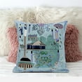 thumbnail image 2 of Amrita Sen Designs CAPL985FSDS-ZP-18x18 18 x 18 in. City Palace Suede Zippered Pillow with Insert - Grey, Beige & Blue, 2 of 5