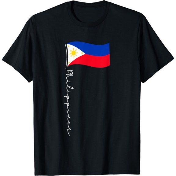 Philippines Signature Flag Pole - Elegant Filipino Flag T-Shirt mens t shirt，black，women，funny，misfits，men，journey，t-shirt