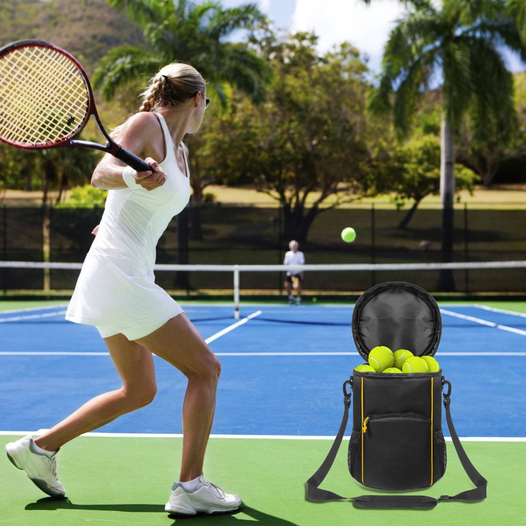 Portable Tennis Balls Storage Bag with Shoulder Strap Large capacity Tennis Carry Backpack MultiPocket Baseball Bag