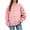 sweatshirt for women - Pink, variant on Daznico Women Crewneck Sweatshirt Rhinestone Studded Long Sleeve Pullover with Kangaroo Pocket Loose Fit Outerwear for Autumn Winter Wear,M