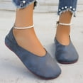 thumbnail image 6 of Gpaecead Women's Barefoot Ballet Flats Faux Leather Wide Toe Soft Sole Minimalist Slip On Comfortable Walking Shoes, Blue, 6 of 8