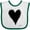 White and Green, variant on Inktastic Stitched Black Heart Boys or Girls Baby Bib