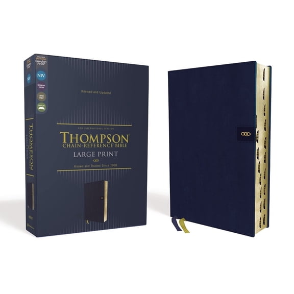 Niv, Thompson Chain-Reference Bible, Large Print, Leathersoft, Navy, Thumb Indexed, Red Letter, Comfort Print, (Hardcover)